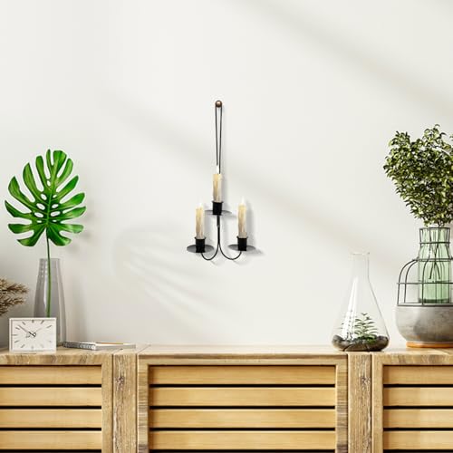 Soporte para velas Beavorty multifuncional de pared con estructura resistente de hierro 7