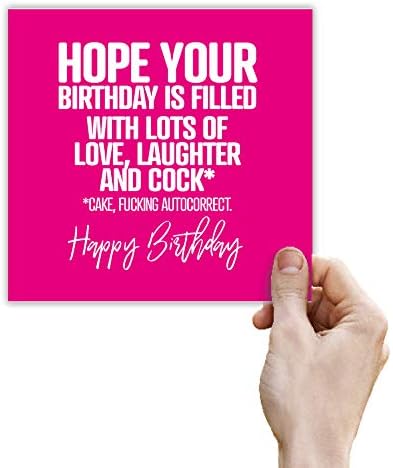 Punkcards  Rude Birthday Cards For Women  'Hope Your Birthday Is Filled With Lots Of Love  Happy Birthday Card For Friends Sister Wife  Funny Card For Her