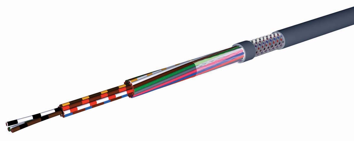 RS PRO Câble de données 0,50 mm² Ø 5,3 mm, tresse de cuivre blindée en PVC, isolé multiconducteur, gris, rouleau de 100 m