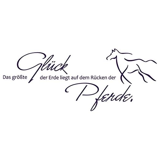 GRAZDesign väggdekal världens största lycka – väggbilder vardagsrum hall prök – väggtatuering häst / 123 x 50 cm/640053_50_040