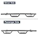 Hooke Road Jeep Wrangler JL Drop Side Steps Nerf Slider Bars Steel Running Boards for 2018 2019 2020 Jeep Wrangler JL 4-Door (Pair)
