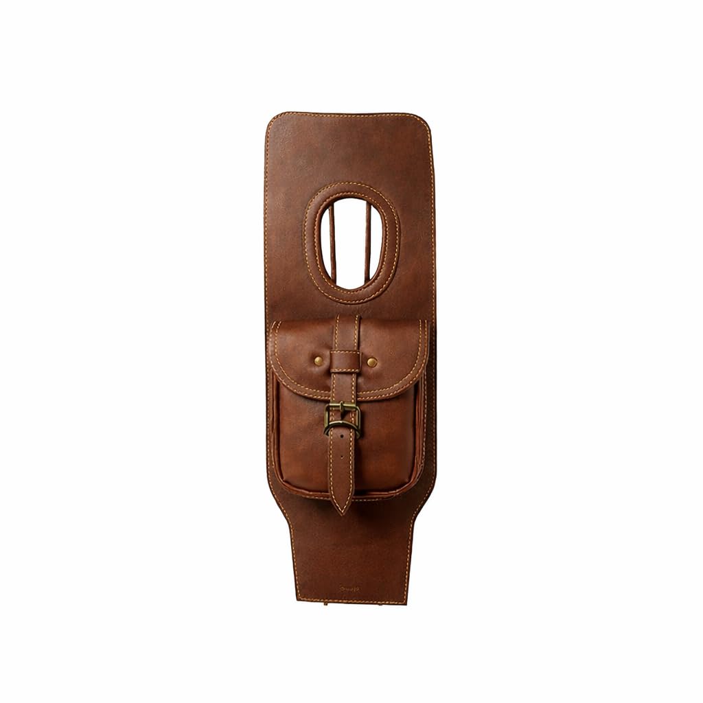Leather Tank Bag with Mobile Pocket Compatible with Classic 350/500, Electra, Bullet, Standard, (Brown)-image-26