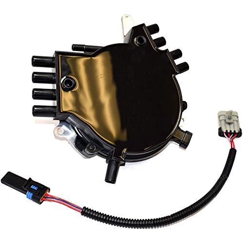 A-Team Performance - Complete Optispark Spline Drive Distributor 8 Cylinders - Compatible With 1995-97 Gmc Chevrolet Chevy Corvette Camaro Lt1 Lt4 V8 5.7L Black Cap #TOP2