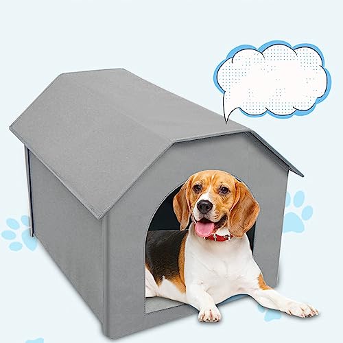Casa para Animais de Estimação Interna e Externa, Casa de Cachorro à Prova d'água Colchão Dupla Fac