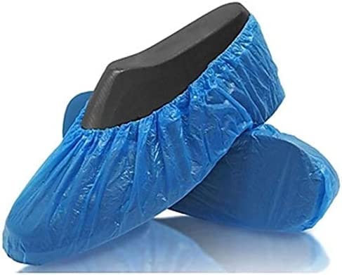 Lot 100/200/500/1000/1500/2000 Surchaussures jetables plastique, Couvre-Chaussures - CPE 3g bleu (2000)