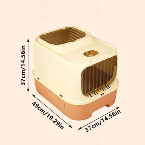 Arenero cerrado para gatos con base extraíble y tapete miniatura 2