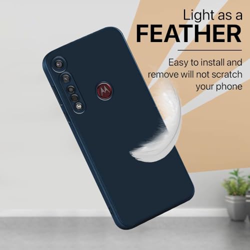 Image of Back Cover for Motorola Moto G8 Plus 4G | Full Camera Protection | Premium Liquid Silicon Case | Flexible Bumper Case for Motorola Moto G8 Plus 4G (Dark Blue)
