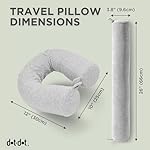 Dot&Dot Twist Memory Foam Travel Pillow for Airplanes - Travel Neck Pillow for Sleeping - Airplane Pillow for Neck Support, Chin, Lumbar and Leg - Adjustable, Bendable Neck Roll Pillow - Image 3