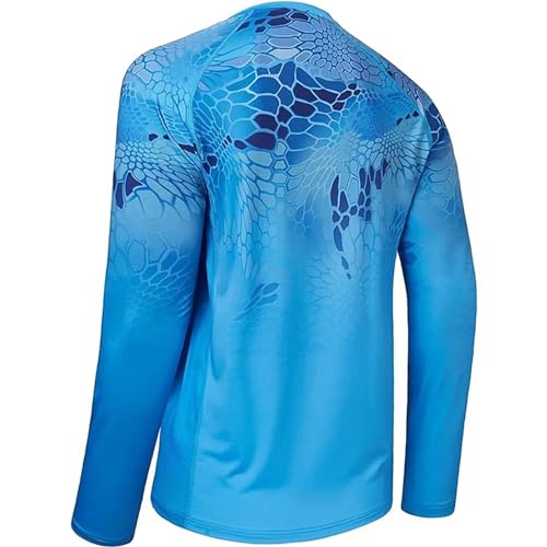 YIBIMOTTO UPF50+ Sun Protection Shirt for Men Long Sleeve Fishing Shirt Quick Dry Fishing Clothing Plus Size2
