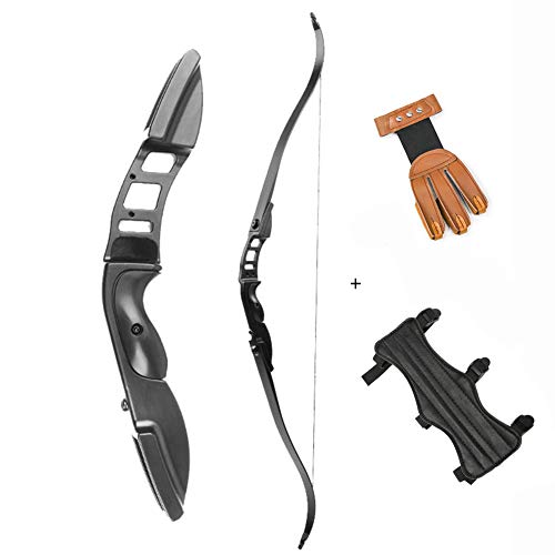 DOSTYLE Takedown Recurve Bow Hunting Archery Long Bow 58\" Right Handed for Outdoor Shooting Training (35LB)