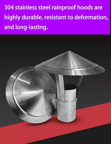 Tapa de chimenea de acero inoxidable universal con tiras ajustables 4