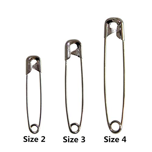 Yiwerder 60Pcs Large Safety Pins, Durable, Rust-Resistant Nickel Plated Steel Pins Size 4, 2.2Inch /55Mm #TOP3