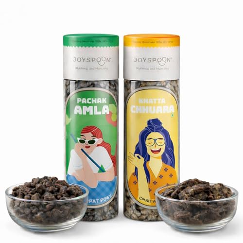 Image of Joyspoon Pachak Amla & Khatta Chhuara Mukhwas | Supari-Free Mouth Freshener | No Artificial Colors or Preservatives | After-Meal Digestive Snack |100g Pack of 2