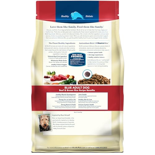 Blue Buffalo 804084 Life Protection Formula Adult Dry Dog Food, Helps Build And Maintain Strong Muscles, Made With Natural Ingredients, Beef & Brown Rice Recipe thumb #1
