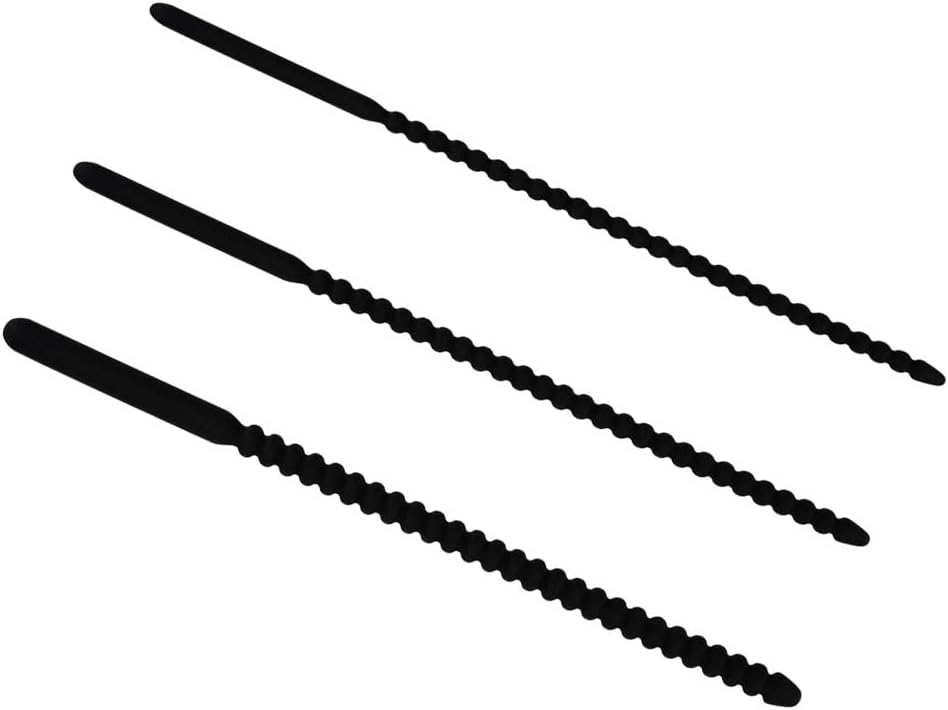 ERUN Silicone urethral Plug Urethral Probe Wand Pearl Shape Chastity Holy Urethral Sound Beads Probe Urinary Dilator Urethra Masturbation Rod (S)
