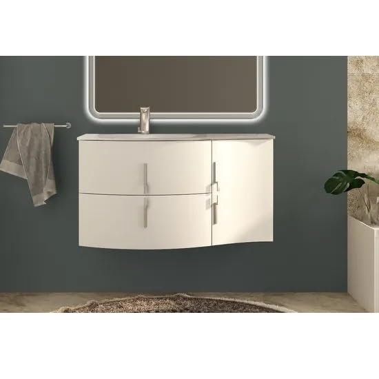 Badezimmermöbel Sting aufgehängt 104 cm in 4 Farben verfügbar Modern Einbaumöbel