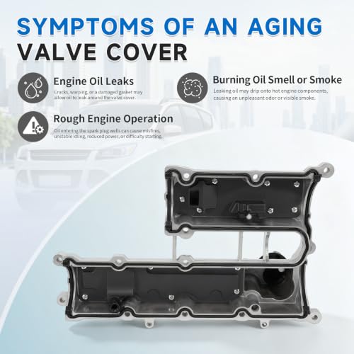Image of BM5Z6582A 1.6L Aluminum Engine Valve Cover with Gasket Compatible with 2013-2016 Ford Escape, 2014-2019 Fiesta, 2013-2015 Fusion, Transit Connect 2018-2019, Replace BM5Z-6582-A