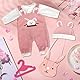 SPERMUOY Puppenkleidung 43 cm Kleidung Bekleidung Outfits für Baby Puppen,Puppenkleidung 35-43 cm mit Kleiderbügel Hasenpackung,Baby Newbron Puppen Kleidung (Keine Puppe)