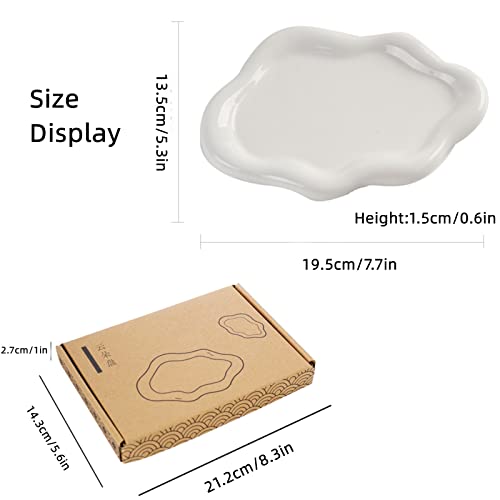 Chanone Aesthetic Jewelry Tray, Jewelry Dish, Ceramic Trinket Tray, Key Bowl, Ring Dish Holder For Routine Essentials, Home Decoration, Gifts For Daugther #TOP3