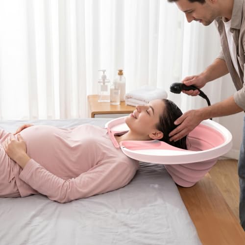 Estación de lavado de cabello portátil y lavabo plegable con manguera de drenaje para el hogar 3