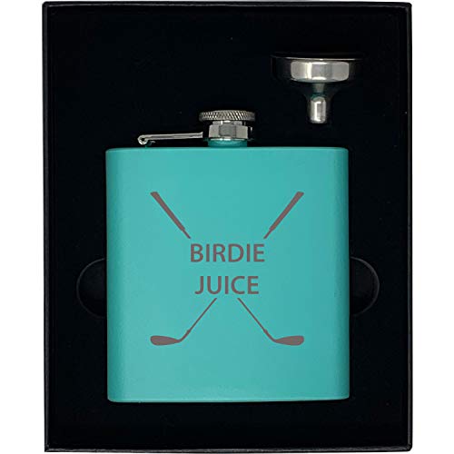 Golf Birdie Juice Flask, Funnel And Gift Box - Great Chirstmas, Birthday, Valentines Gift For Golfers (Teal) #TOP24