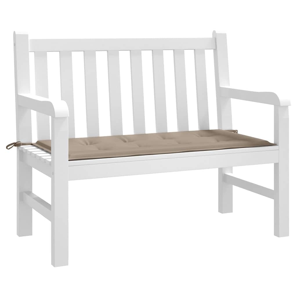 Cuscino Panca 100x50x3 cm Tortora Oxford | Idrorepellente, Fibra di Schiuma, Antiscivolo con Corde, Uso Interno ed Esterno