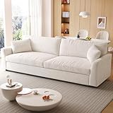 Design moderne et élégant – Ce canapé 2 places en tissu bouclette beige apporte une touche chaleureuse et contemporaine à votre salon, parfait pour un style scandinave, minimaliste ou moderne.