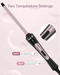 Curling Fer, petite baguette de curling pour court & Cheveux longs, baguette en céramique Curling Fer avec 2 Température, chauffage instantané, Gants de protection contre la chaleur inclus & 2 Clips