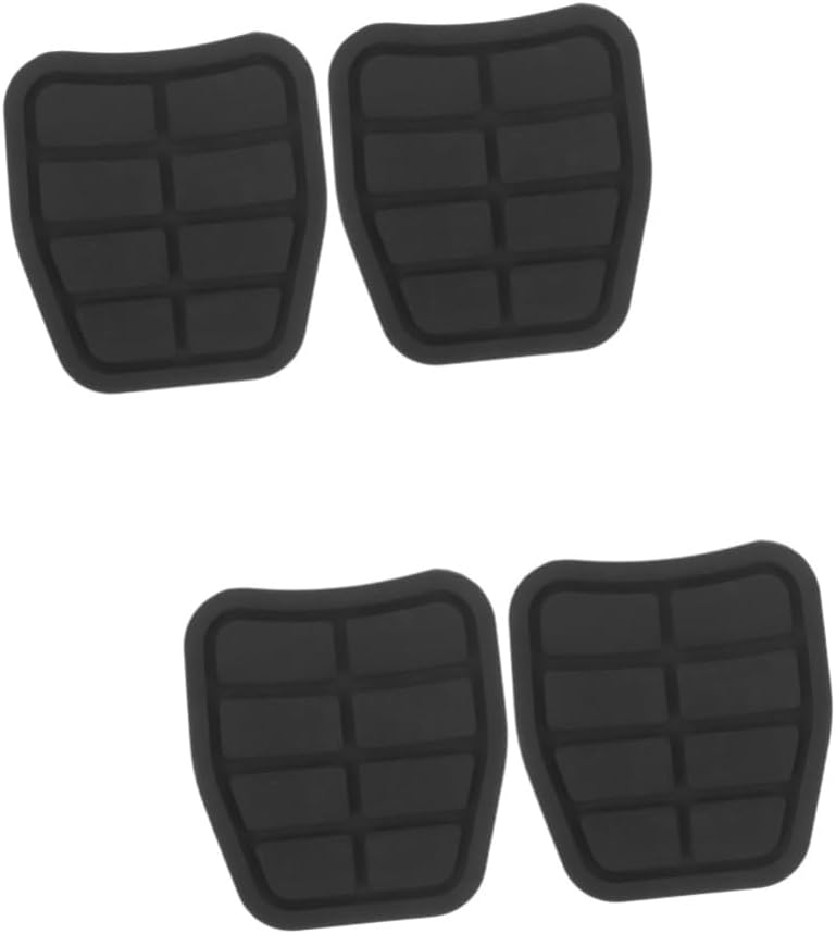 2pairs Brake Pedal Covers Rubber Brake Clutch Pads for Enhanced Control Easy Installation Compatible Car Models