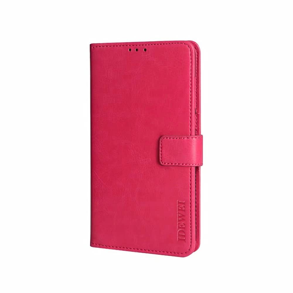 Custodia Portafoglio Con Slot Per Wiko Power U30 - Antiurto TPU + PU, Funzione Stand E Ricarica Wireless - Rosa - 2