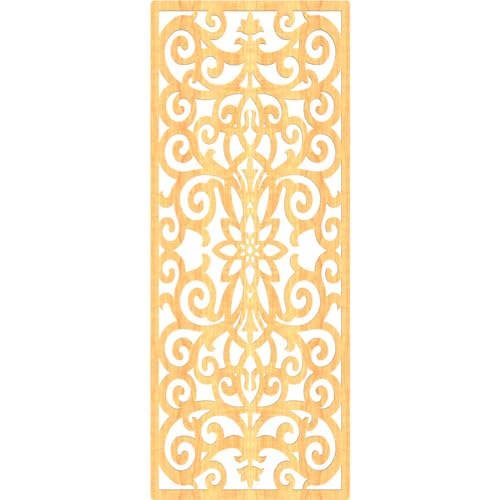 Image of Buel Decorative Pierced Fretwork Wood Wall Panels, 23 3 /8 inchW x 59 3 /8 inchH x 3 /8 inchT, Cherry