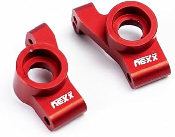Nexx Racing Aluminum Rear Hub - Remote Control Car, RC Car Upgrade Parts for Losi RC Car Micro-B 2WD Brushed Mini RC Buggy 1/24 Scale RED | NX-458-R