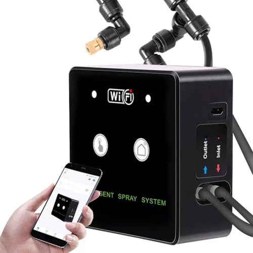 Helilyco Pulvérisateur rotatif à 360° avec télécommande WiFi, système de brumisation temporisée pour vivarium, pompe auto-amorçante