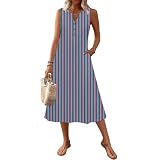SCBFDI Strandkleid Damen Lang Karierte Party Maxi Kleid Hawaii Outfit