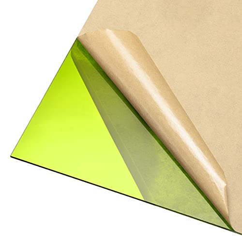 Image of DMiotech 12 inch x 12 inch 3mm Thick Plastic Acrylic Board Acrylic Sheet PMMA Acrylic Board for Craft DIY Display Project Sign Blank Green Clear