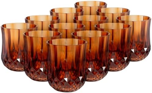 Fun Express Amber Stemless Patterned Plastic Wine Glasses - 12 Pieces image 4