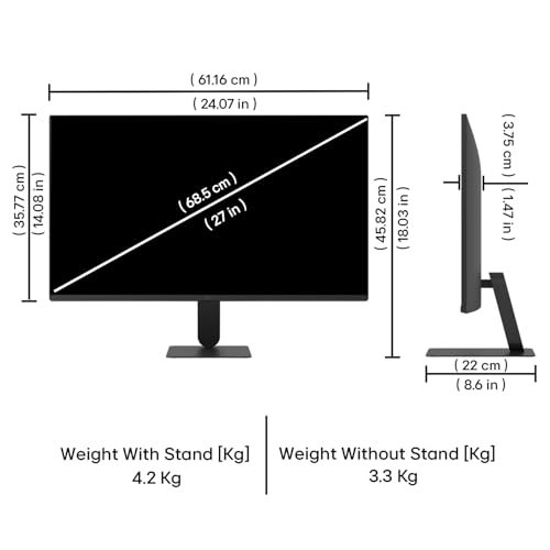 Image of LG 27U411A-BD 68.5 cm (27 Inch) FHD (1920x1080) IPS Monitor, 1ms(MBR), 120Hz, Anti-Glare, sRGB 99%(Typ.), HDR10, 3-Side Virtually Borderless, Reader Mode, Flicker Safe, VGA, HDMI, Slim Stand, Black