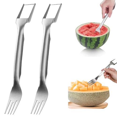 Vakabiu 2-in-1 Stainless Steel Fruit Cutter,Watermelon...