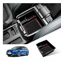 GAFAT Fo-rd Focus MK4 / Kuga MK3 ST Line 2018-2024 2025 Contenitore Portaoggetti Console Centrale, Focus MK4 ST Line Kuga 3 Portaoggetti Braccioli, Compatibile con Ford Focus MK4 Accessori (nero
