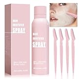 KAKIKEKO Hair Identifier Spray for Face Shaving Skin Body Facial Hair Identifying Spray for Dermaplaning Spray Moisturizing and Skin Care Dermaplaner Spray with Razors for All Skin Types