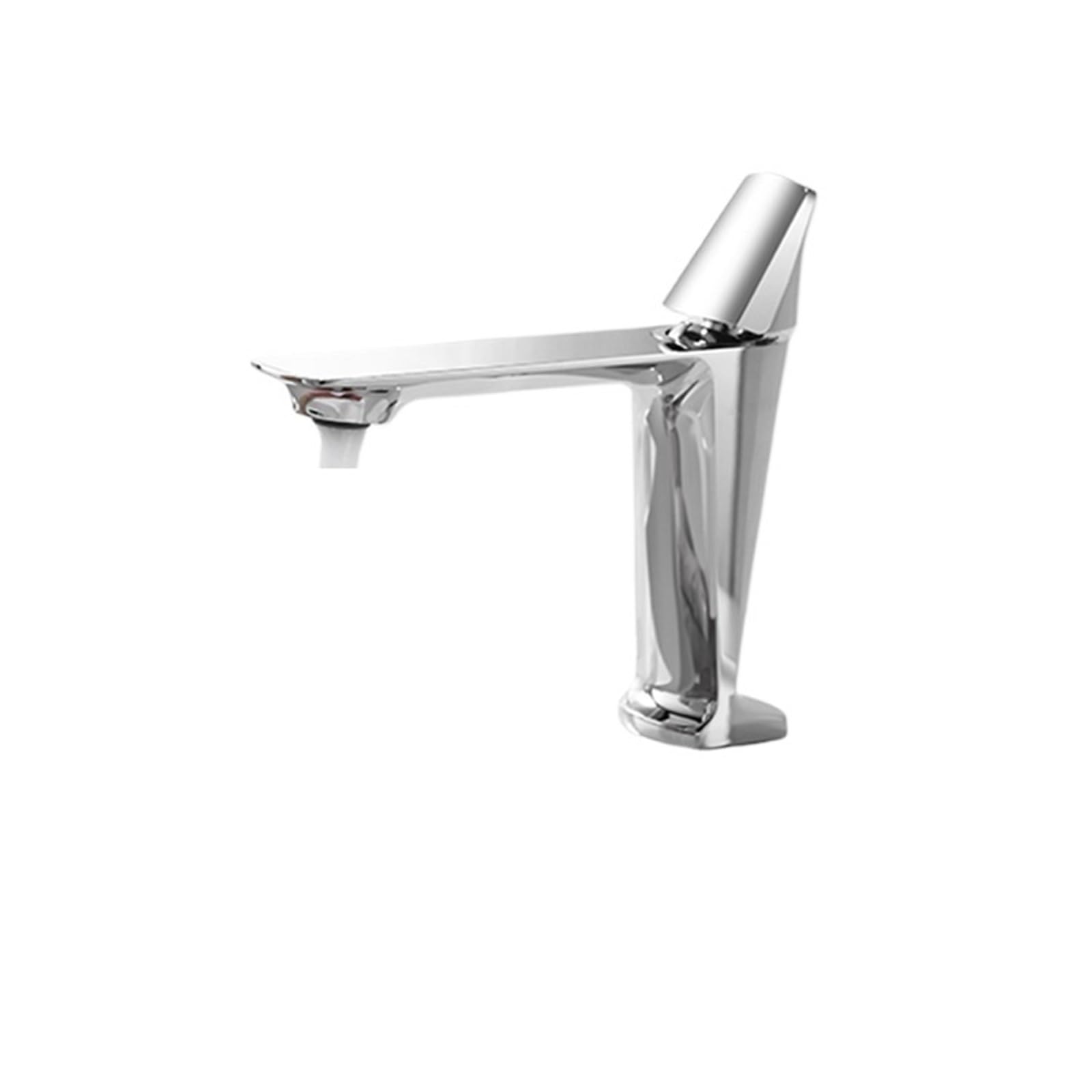 Lyvqzpwlr Color-3 Bathroom Basin Pillar Taps, Waterfall Bathroom Basin Sink Faucet Square Brass Single Handle Vanity Mixer Tap(Color-3)