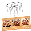 Abaodam Stainless Steel Cooking Rack Round Air Fryer Rack Skewer Stand Versatile for Oven BBQ for Home Cooking #2