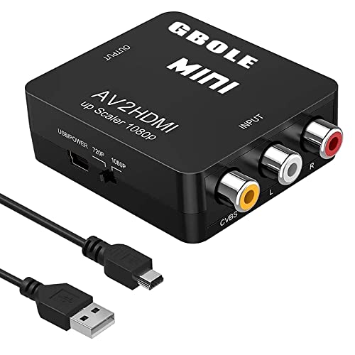 GBOLE RCA to HDMI AV to HDMI Converter 1080P Mini RCA Composite CVBS AV to HDMI...