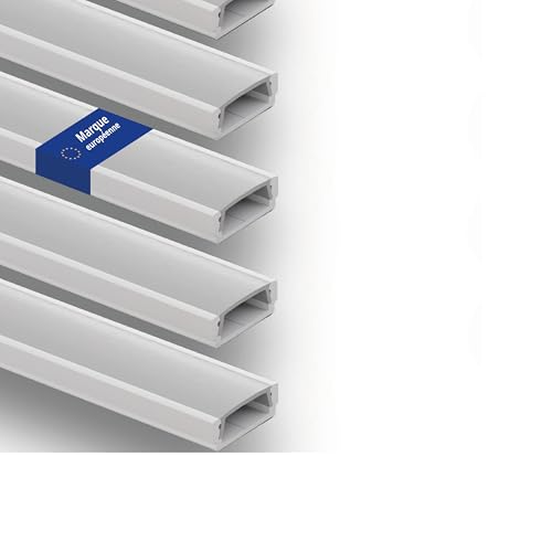 INNOVATE Profilé en aluminium pour bande LED Montage en surface MINI 12 [2 m – 2000 mm x 17 mm x 7 mm Largeur max. 12 mm] Éclairage LED pour cuisine, salon, chambre à coucher