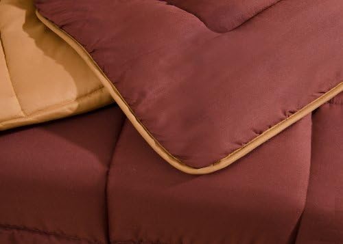 Reversible Mini Bed Set - 3 Piece - Chocolate Brown/Cashew Beige - Queen Size