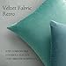 MIULEE Velvet Throw Pillow Covers 18x18 Inch, Pack of 2 -Aqua Green, Soft Solid Decorative Pillow Covers Square Cushion Cases Farmhouse Modern Home Decor for Spring Couch Sofa Bedroom Living Room