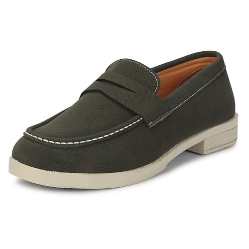 Image of Kraasa Men Premium Driftor 2.0 Block Heel Loafers for Mens, Causals| Lighweight Slip-On's | Soft Cushioned Insole | Super Flexible, Comfortable for Men