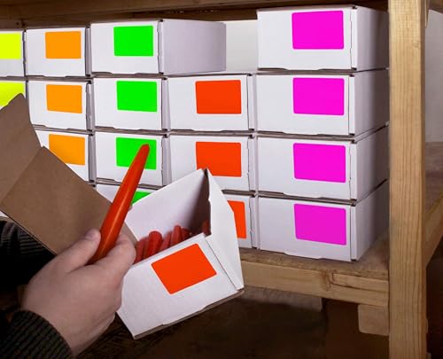 Étiquette orange fluo pour identifier et classer sans laisser de trace - 5