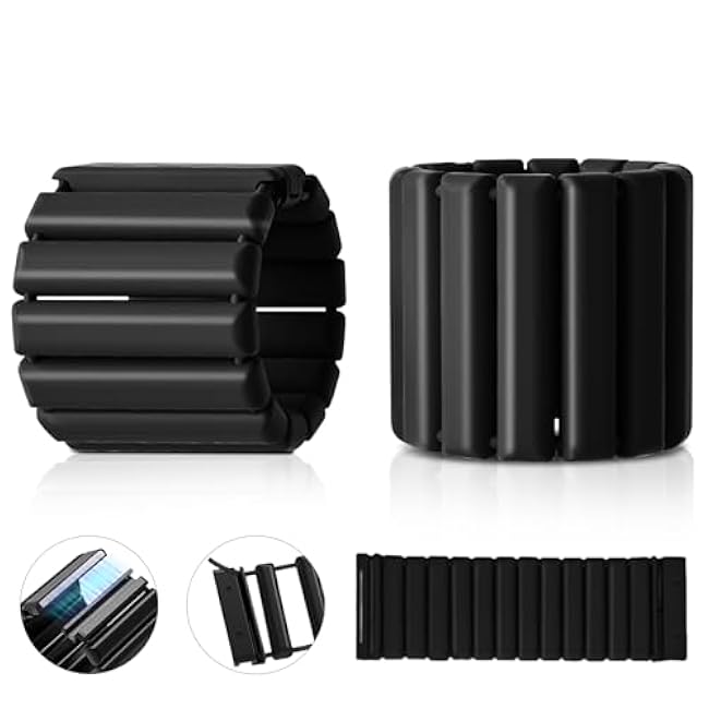Wrist & Ankle Weights for Women & Men£¬Wearable Arm & Leg Weights Set of 2(1Lbs Each)£¬Adjustable Magnetic Snap Ankle/Wrist Weights for Gym, Running, Swimming, Yoga & Pilates