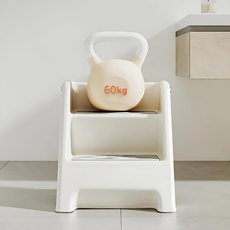 Image of Foldable Portable 2 Step Stool for Toddlers | Lightweight Non-Slip Kids Stool with Handle, for Kids | Toddler for Kitchen, Bedroom and Counter Sink (1 Pcs)